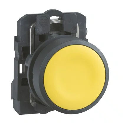 XB5AA51 - BOTAO 22MM PLASTICO A IMPULSAO 1NA AMARELO