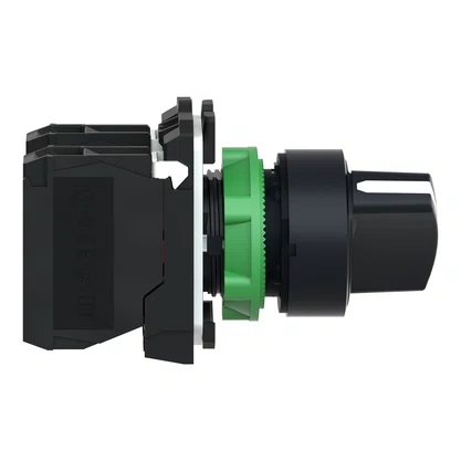 XB5AD25 - COMUTADOR 22MM PLASTICO COM MANOPLA CURTA 2 POSICOES FIXAS 1NA