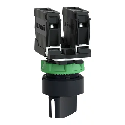 XB5AD25 - COMUTADOR 22MM PLASTICO COM MANOPLA CURTA 2 POSICOES FIXAS 1NA