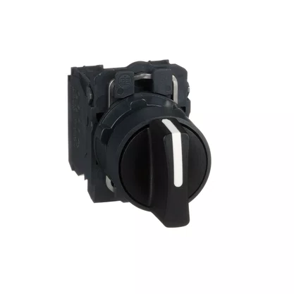 XB5AD33 - COMUTADOR 22MM PLASTICO COM MANOPLA CURTA 3POSICOES FIXAS 2NA