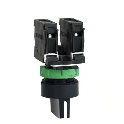 XB5AD33 - COMUTADOR 22MM PLASTICO COM MANOPLA CURTA 3POSICOES FIXAS 2NA