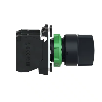 XB5AD33 - COMUTADOR 22MM PLASTICO COM MANOPLA CURTA 3POSICOES FIXAS 2NA