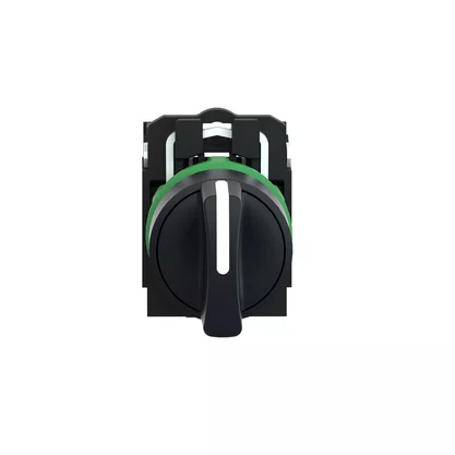 XB5AD33 - COMUTADOR 22MM PLASTICO COM MANOPLA CURTA 3POSICOES FIXAS 2NA