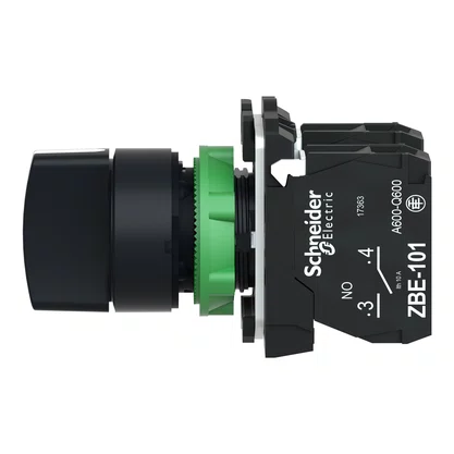 XB5AD53 - CHAVE SELETORA Ø22MM PLÁST 3 POSIÇÕES RET MOLA MANOPLA CURTA 2NA