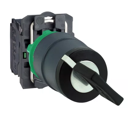 XB5AD53 - CHAVE SELETORA Ø22MM PLÁST 3 POSIÇÕES RET MOLA MANOPLA CURTA 2NA