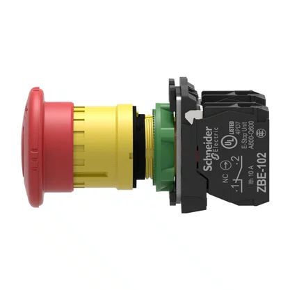 XB5AS8444 - BOTAO 22MM PLASTICO SOCO ACAO BRUSCA GIR