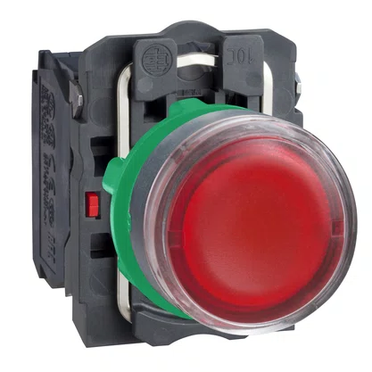 XB5AW3465 - BOTÃO LUMINOSO Ø22MM PLÁSTICO RET MOLA VERMELHO NA NF LÂMP ≤250V