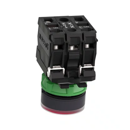 XB5AW34G5 - BOTÃO LUMINOSO Ø22MM PLÁSTICO RETORNO POR MOLA VERMELHO NA NF 110VCA