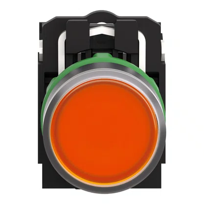 XB5AW35B5 - BOTÃO LUMINOSO Ø22MM PLÁSTICO RETORNO POR MOLA LARANJA NA NF 24VCA CC