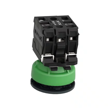 XB5FW36G5 - BOTÃO ANTIMICROBIANO LUMINOSO FACEADO Ø30MM PLÁSTICO RETORNO POR MOLA AZUL NA NF 110  120VCA