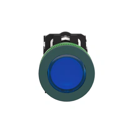 XB5FW36G5 - BOTÃO ANTIMICROBIANO LUMINOSO FACEADO Ø30MM PLÁSTICO RETORNO POR MOLA AZUL NA NF 110  120VCA