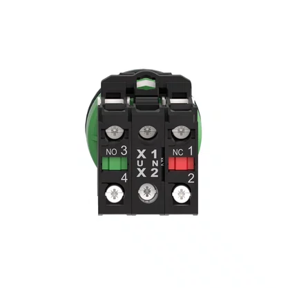 XB5FW36G5 - BOTÃO ANTIMICROBIANO LUMINOSO FACEADO Ø30MM PLÁSTICO RETORNO POR MOLA AZUL NA NF 110  120VCA