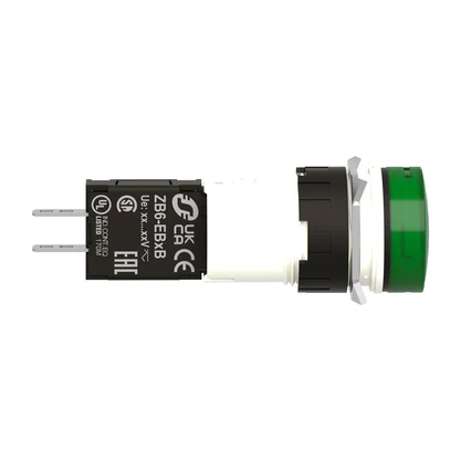 XB6AV3BB - SINALIZADOR Ø16MM PLÁSTICO REDONDO VERDE 12  24VCA CC