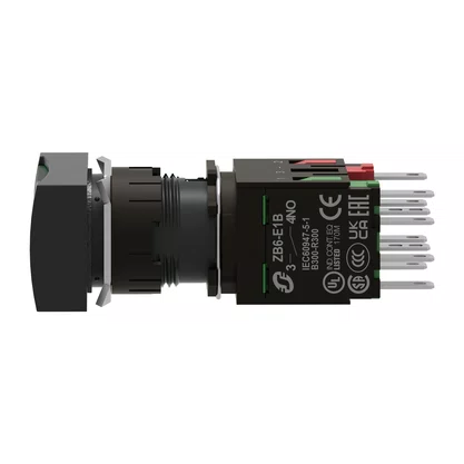 XB6DW3B5B - BOTÃO LUMINOSO Ø16MM PLÁSTICO RETORNO POR MOLA RETANGULAR VERDE NA NF 12  24VCA CC