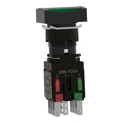 XB6DW3B5B - BOTÃO LUMINOSO Ø16MM PLÁSTICO RETORNO POR MOLA RETANGULAR VERDE NA NF 12  24VCA CC