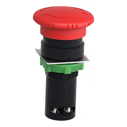 XB7ES542P - BOTÃO MONOBLOCO Ø22MM PLÁSTICO EMERGÊNCIA COGUMELO Ø40 VERMELHO NF