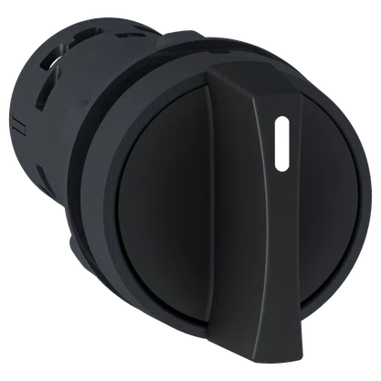 XB7ND33 - CHAVE SELETORA MONOBLOCO Ø22MM PLÁSTICA 3 POSIÇÕES FIXAS MANOPLA CURTA 2NA