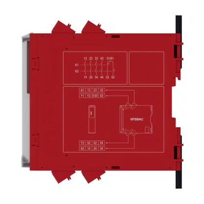 XPSBAC14AC - RELÉ DE SEGURANÇA CAT. 4 5 LEDS PL E SILCL 3 2 CANAIS DE ENTRADA 6 SAÍDAS (4 NO/1 NC) CONECTOR MOLA 24 VAC/DC