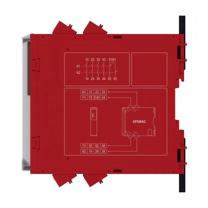 XPSBAC34AC - RELÉ DE SEGURANÇA CAT. 4 5 LEDS PL E SILCL 3 2 CANAIS DE ENTRADA 6 SAÍDAS (4 NO/1 NC) CONECTOR MOLA 48/240 VAC/DC