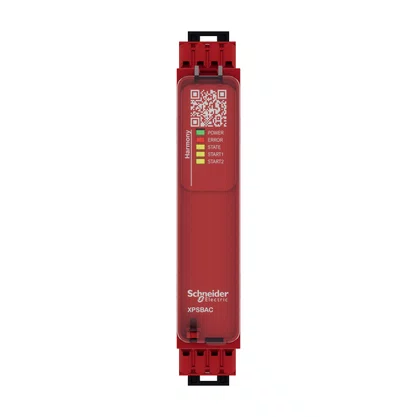XPSBAC34AC - RELÉ DE SEGURANÇA CAT. 4 5 LEDS PL E SILCL 3 2 CANAIS DE ENTRADA 6 SAÍDAS (4 NO/1 NC) CONECTOR MOLA 48/240 VAC/DC