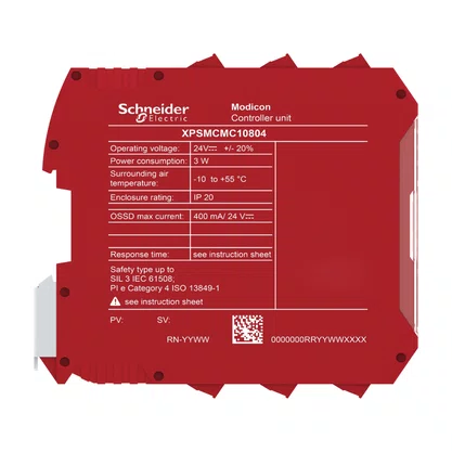 XPSMCMC10804 - CONTROLADOR DE SEGURANÇA 8 ENTRADAS 4 SAÍDAS DIGITAIS 4 ENTRADAS START|STOP 4 SAÍDAS OSSD TERMINAL PARAFUSO