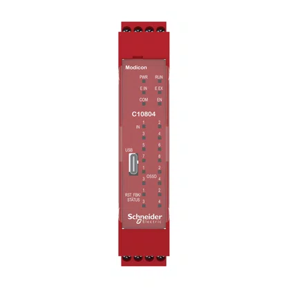 XPSMCMC10804 - CONTROLADOR DE SEGURANÇA 8 ENTRADAS 4 SAÍDAS DIGITAIS 4 ENTRADAS START|STOP 4 SAÍDAS OSSD TERMINAL PARAFUSO
