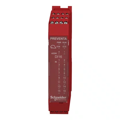 XPSMCMDI1600 - MÓDULO DE EXPANSÃO CONTROLADOR DE SEGURANÇA  16 ENTRADAS DIGITAIS  PL E SILCL 3  CONECTOR PARAFUSO  24 VCC  XPSMCMDI1600