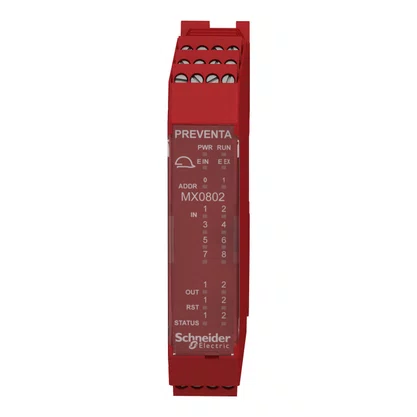 XPSMCMMX0802 - MÓDULO DE EXPANSÃO CONTROLADOR DE SEGURANÇA  8 ENTRADAS  2 PARES DE SAÍDAS  PL E SILCL 3  CONECTOR PARAFUSO  24 VCC  XPSMCMMX0802