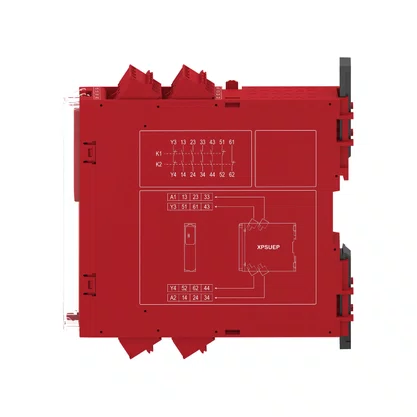 XPSUEP14AC - MÓDULO DE EXPANSÃO RELÉ DE SEGURANÇA CAT. 4 3 LEDS PL E SILCL 3 4 SAÍDAS NA 2 SAÍDAS NF CONECTOR MOLA 24 VAC/CC