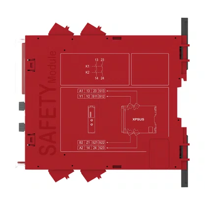 XPSUS12AC - RELÉ DE SEGURANÇA CAT. 4 8 LEDS PL E SILCL 3 4 CANAIS DE ENTRADA 2 SAÍDAS NA CONECTOR MOLA 24 VAC/CC