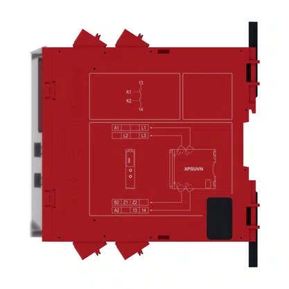 XPSUVN11AC - RELÉ DE SEGURANÇA CAT. 3 5 LEDS PL E SILCL 3 3 CANAIS DE ENTRADA 1 SAÍDA NO CONECTOR MOLA 24 VAC/DC