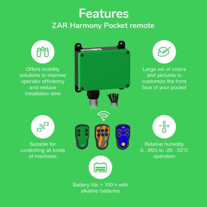 ZART04 - CONTROLE REMOTO DE BOLSO COM 4 BOTOES