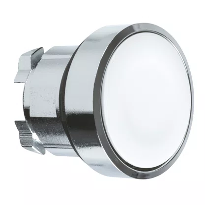 ZB4BA1 - CABEÇOTE PARA BOTÃO Ø22MM METÁLICO FACEADO RETORNO POR MOLA BRANCO