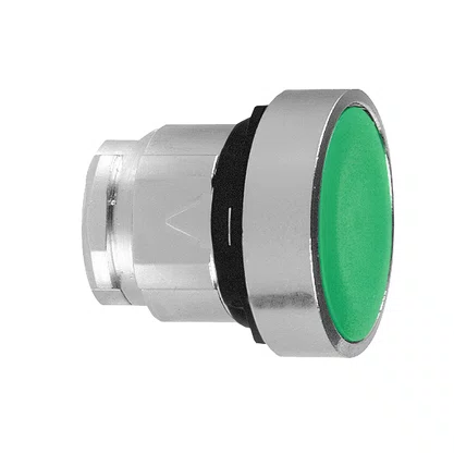 ZB4BA3 - CABEÇOTE PARA BOTÃO Ø22MM METÁLICO FACEADO RETORNO POR MOLA VERDE