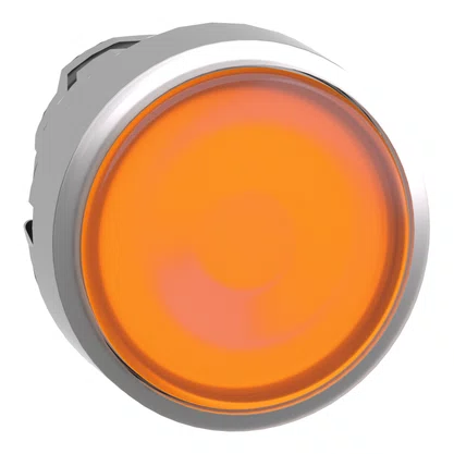 ZB4BA58 - CABEÇOTE PARA BOTÃO LUMINOSO Ø22MM METÁLICO FACEADO RETORNO POR MOLA AMARELO