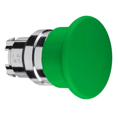 ZB4BC3 - CABEÇOTE PARA BOTÃO Ø22MM METÁLICO RETORNO POR MOLA COGUMELO Ø40MM VERDE