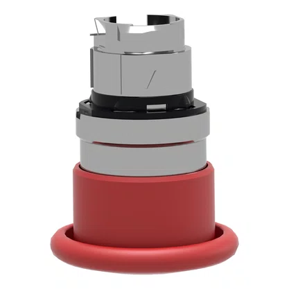 ZB4BC4 - CABEÇOTE PARA BOTÃO Ø22MM METÁLICO RETORNO POR MOLA COGUMELO Ø40MM VERMELHO