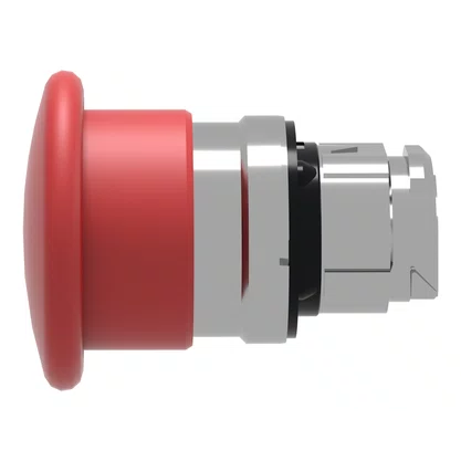 ZB4BC4 - CABEÇOTE PARA BOTÃO Ø22MM METÁLICO RETORNO POR MOLA COGUMELO Ø40MM VERMELHO