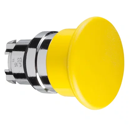 ZB4BC5 - CABEÇOTE PARA BOTÃO Ø22MM METÁLICO RETORNO POR MOLA COGUMELO Ø40MM AMARELO