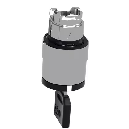 ZB4BG7 - CABEÇOTE PARA CHAVE SELETORA Ø22MM METÁLICO 3 POSIÇÕES RETORNO POR MOLA COM CHAVE