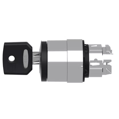 ZB4BG7 - CABEÇOTE PARA CHAVE SELETORA Ø22MM METÁLICO 3 POSIÇÕES RETORNO POR MOLA COM CHAVE