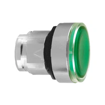 ZB4BH033 - CABEÇOTE PARA BOTÃO LUMINOSO Ø22MM METÁLICO FACEADO COM RETENÇÃO VERDE