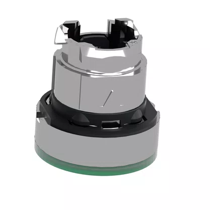 ZB4BH033 - CABEÇOTE PARA BOTÃO LUMINOSO Ø22MM METÁLICO FACEADO COM RETENÇÃO VERDE