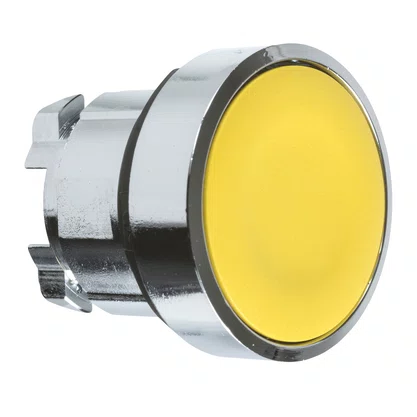 ZB4BH05 - CABEÇOTE PARA BOTÃO Ø22MM METÁLICO FACEADO COM RETENÇÃO AMARELO