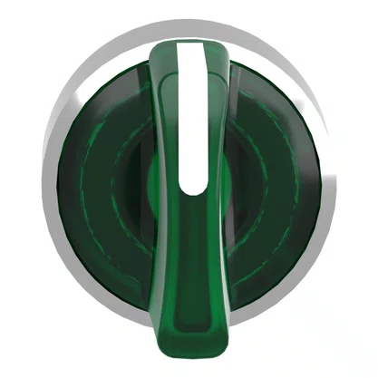 ZB4BK1533 - CABEÇOTE PARA CHAVE SELETORA LUMINOSA Ø22MM METÁLICO 3 POSIÇÕES RETORNO POR MOLA VERDE