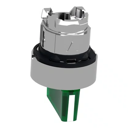 ZB4BK1533 - CABEÇOTE PARA CHAVE SELETORA LUMINOSA Ø22MM METÁLICO 3 POSIÇÕES RETORNO POR MOLA VERDE