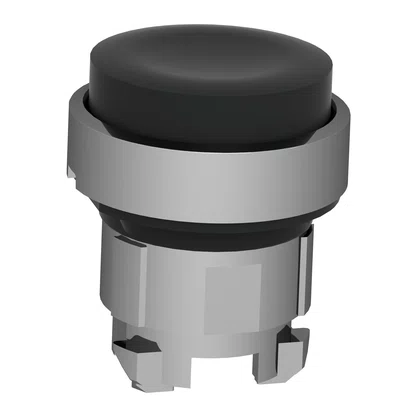ZB4BL2 - CABEÇOTE PARA BOTÃO Ø22MM METÁLICO SALIENTE RETORNO POR MOLA PRETO