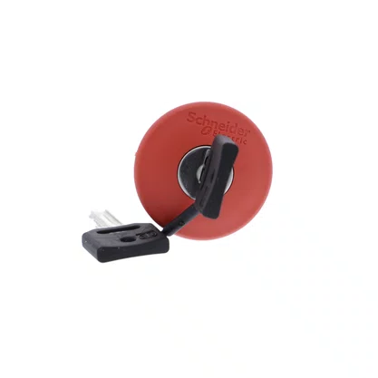 ZB4BS944 - CABEÇOTE PARA BOTÃO DE EMERGÊNCIA Ø22MM METÁLICO CHAVE PARA DESTRAVAR COGUMELO Ø40MM VERMELHO