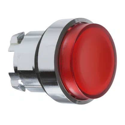ZB4BW143 - CABEÇOTE PARA BOTÃO LUMINOSO MODULAR Ø22MM METÁLICO SALIENTE PARA LED INTEGRAL VERMELHO