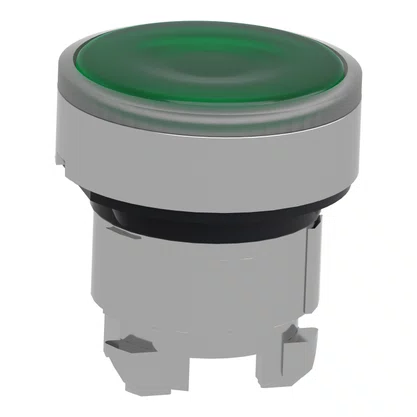 ZB4BW333 - CABEÇOTE PARA BOTÃO LUMINOSO MODULAR Ø22MM METÁLICO PARA LED INTEGRAL VERDE